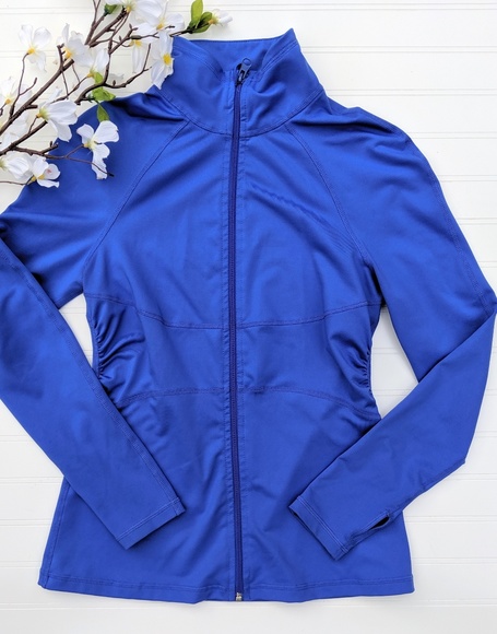 Zella Tops - Zella Blue Fitted Athletic Jacket